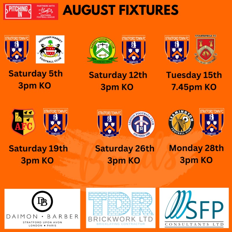 Stratford Town Football Club, Southern League Premier Central fixtures